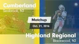 Matchup: Cumberland vs. Highland Regional  2016