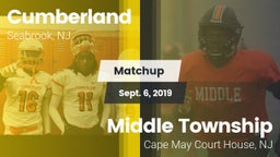 Matchup: Cumberland vs. Middle Township  2019