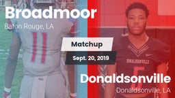 Matchup: Broadmoor vs. Donaldsonville  2019