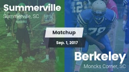 Matchup: Summerville vs. Berkeley  2017