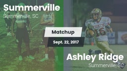 Matchup: Summerville vs. Ashley Ridge  2017