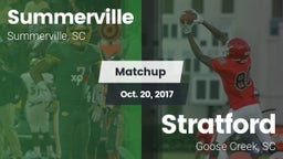 Matchup: Summerville vs. Stratford  2017