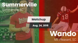 Matchup: Summerville vs. Wando  2018
