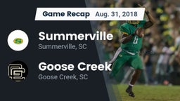 Recap: Summerville  vs. Goose Creek  2018