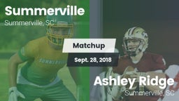 Matchup: Summerville vs. Ashley Ridge  2018