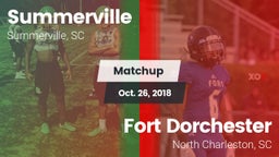 Matchup: Summerville vs. Fort Dorchester  2018