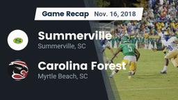 Recap: Summerville  vs. Carolina Forest  2018