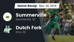 Recap: Summerville  vs. Dutch Fork  2018