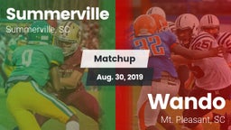 Matchup: Summerville vs. Wando  2019