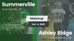 Matchup: Summerville vs. Ashley Ridge  2019