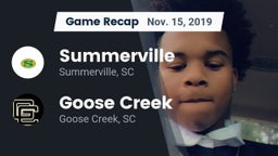 Recap: Summerville  vs. Goose Creek  2019