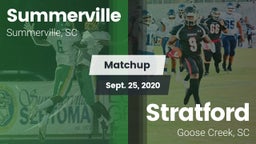 Matchup: Summerville vs. Stratford  2020