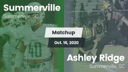 Matchup: Summerville vs. Ashley Ridge  2020