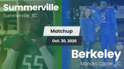 Matchup: Summerville vs. Berkeley  2020