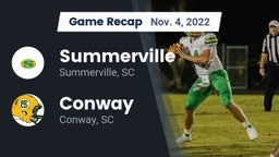 Recap: Summerville  vs. Conway  2022