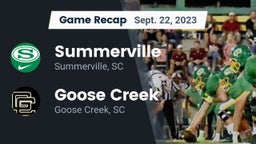 Recap: Summerville  vs. Goose Creek  2023