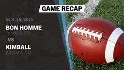Recap: Bon Homme  vs. Kimball  2016