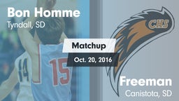 Matchup: Bon Homme vs. Freeman  2016