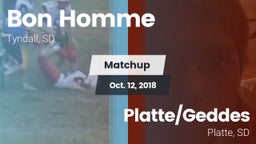 Matchup: Bon Homme vs. Platte/Geddes  2018