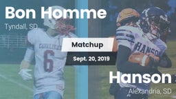Matchup: Bon Homme vs. Hanson  2019