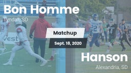 Matchup: Bon Homme vs. Hanson  2020