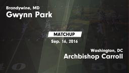 Matchup: Gwynn Park vs. Archbishop Carroll  2015