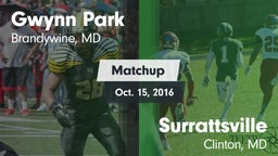 Matchup: Gwynn Park vs. Surrattsville  2015