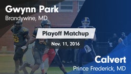 Matchup: Gwynn Park vs. Calvert  2016