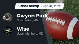 Recap: Gwynn Park  vs. Wise  2022