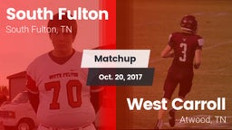 Matchup: South Fulton vs. West Carroll  2017