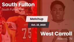 Matchup: South Fulton vs. West Carroll  2020
