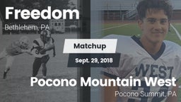 Matchup: Freedom vs. Pocono Mountain West  2018