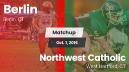 Matchup: Berlin vs. Northwest Catholic  2016