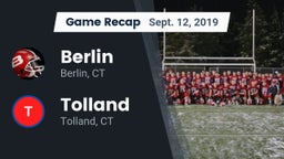 Recap: Berlin  vs. Tolland  2019