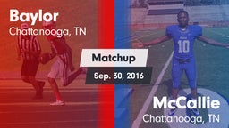 Matchup: Baylor vs. McCallie  2016