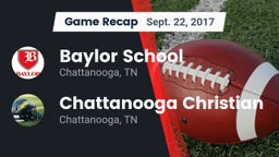 Recap: Baylor School vs. Chattanooga Christian  2017