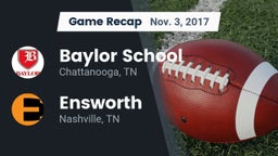 Recap: Baylor School vs. Ensworth  2017