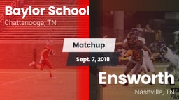 Matchup: Baylor School vs. Ensworth  2018