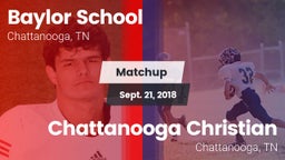 Matchup: Baylor School vs. Chattanooga Christian  2018