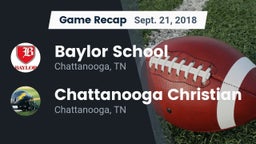 Recap: Baylor School vs. Chattanooga Christian  2018