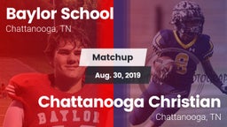Matchup: Baylor School vs. Chattanooga Christian  2019