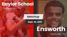 Matchup: Baylor School vs. Ensworth  2019