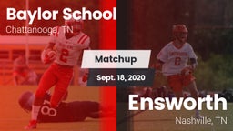 Matchup: Baylor School vs. Ensworth  2020