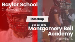 Matchup: Baylor School vs. Montgomery Bell Academy 2020