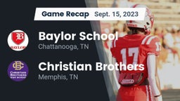 Recap: Baylor School vs. Christian Brothers  2023