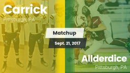 Matchup: Carrick vs. Allderdice  2017