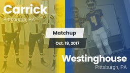 Matchup: Carrick vs. Westinghouse  2017