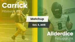 Matchup: Carrick vs. Allderdice  2018