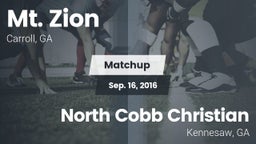 Matchup: Mt. Zion vs. North Cobb Christian  2016