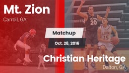 Matchup: Mt. Zion vs. Christian Heritage  2016